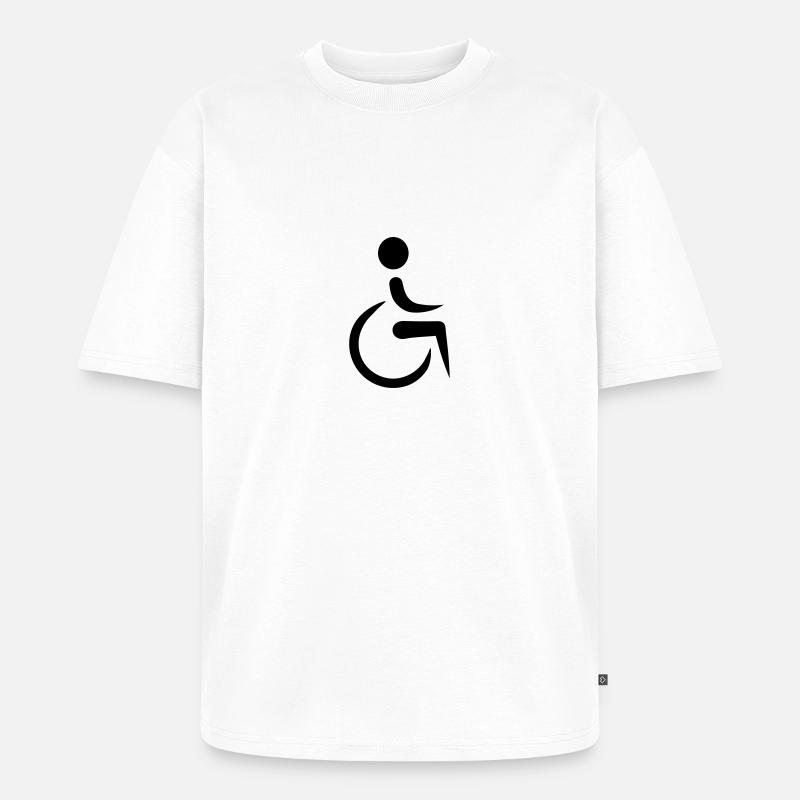 Rollstuhl - Unisex Premium Oversized Bio T-Shirt - Weiß
