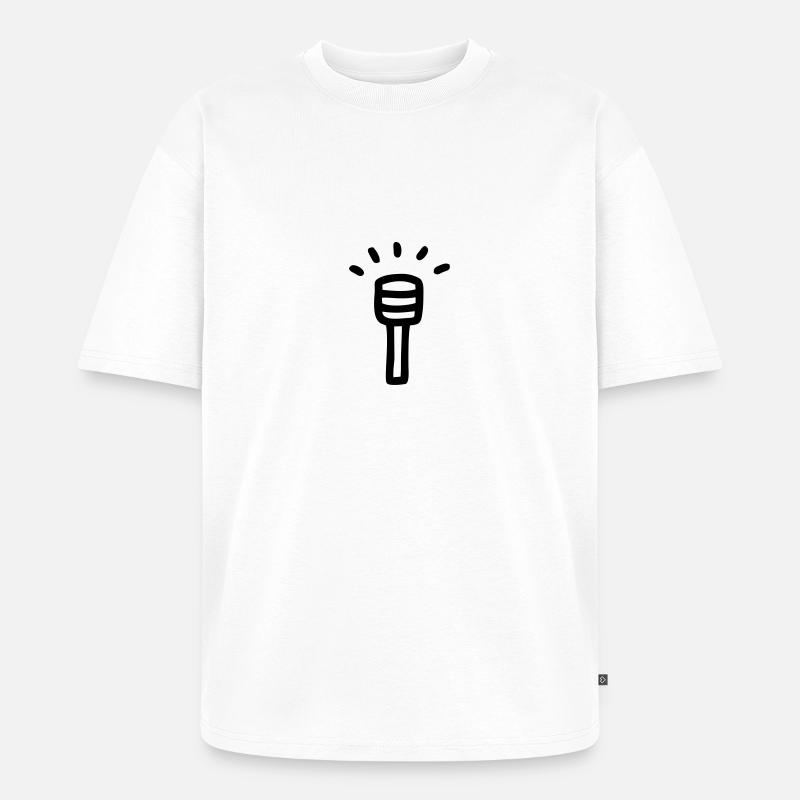 Mikrofon - Micro - Unisex Premium Oversized Bio T-Shirt - Weiß