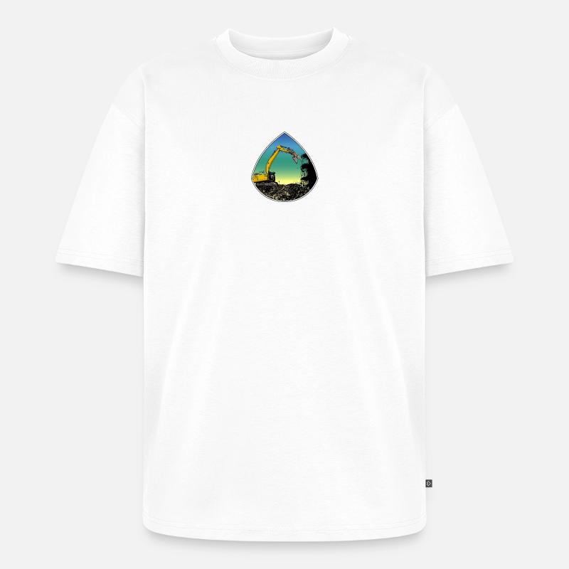 Tear-off excavator - Unisex Premium Oversized Organic T-Shirt - white