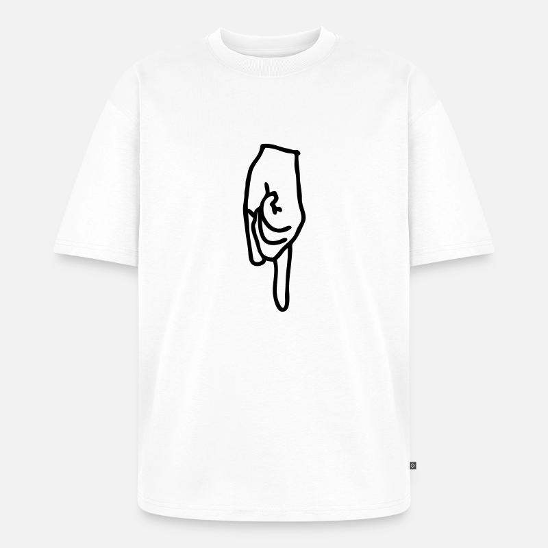pfeil - Unisex Premium Oversized Bio T-Shirt - Weiß