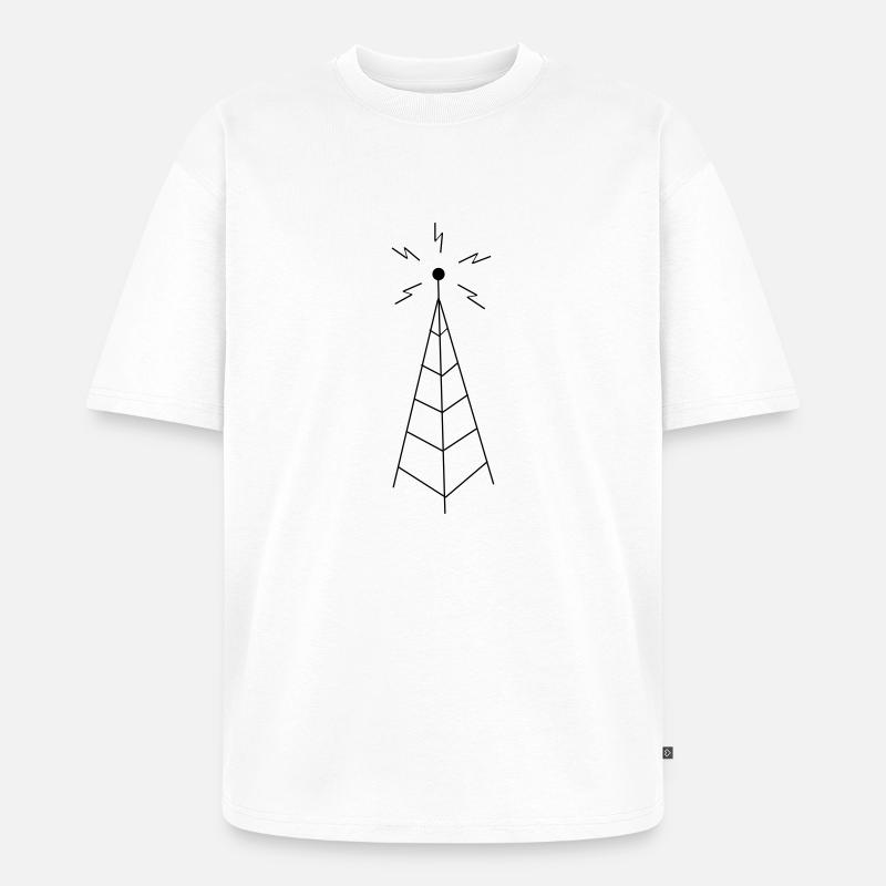 Transmission Tower Sendemast - Unisex Premium Oversized Bio T-Shirt - Weiß