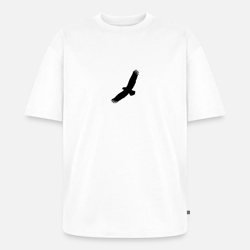 adler - Unisex Premium Oversized Bio T-Shirt - Weiß