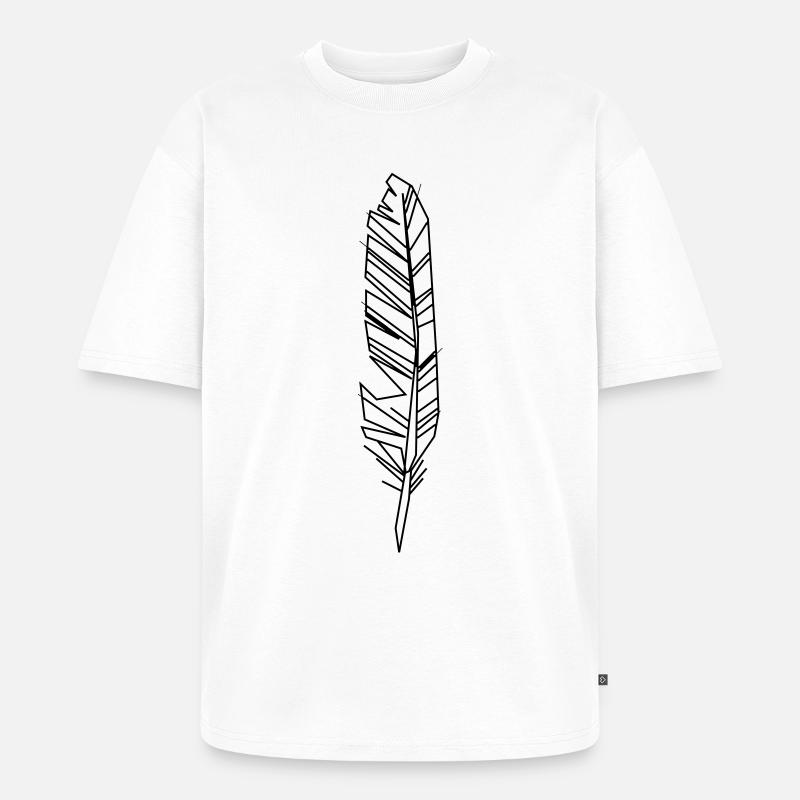 feder - Unisex Premium Oversized Bio T-Shirt - Weiß