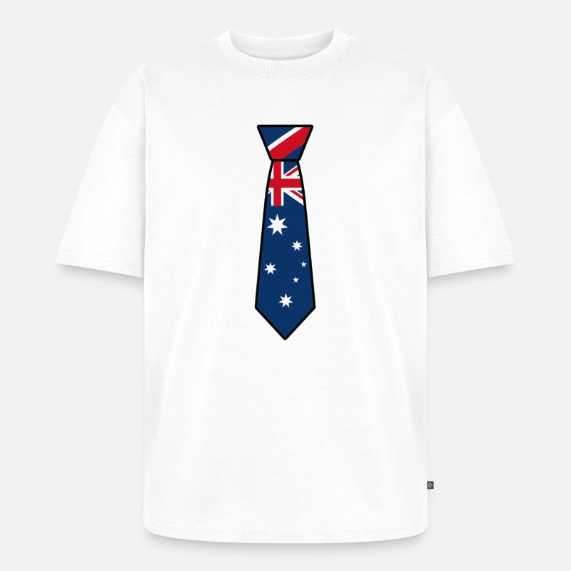 Australia Tie – Flaggendesign - Unisex Premium Oversized Bio T-Shirt - Weiß
