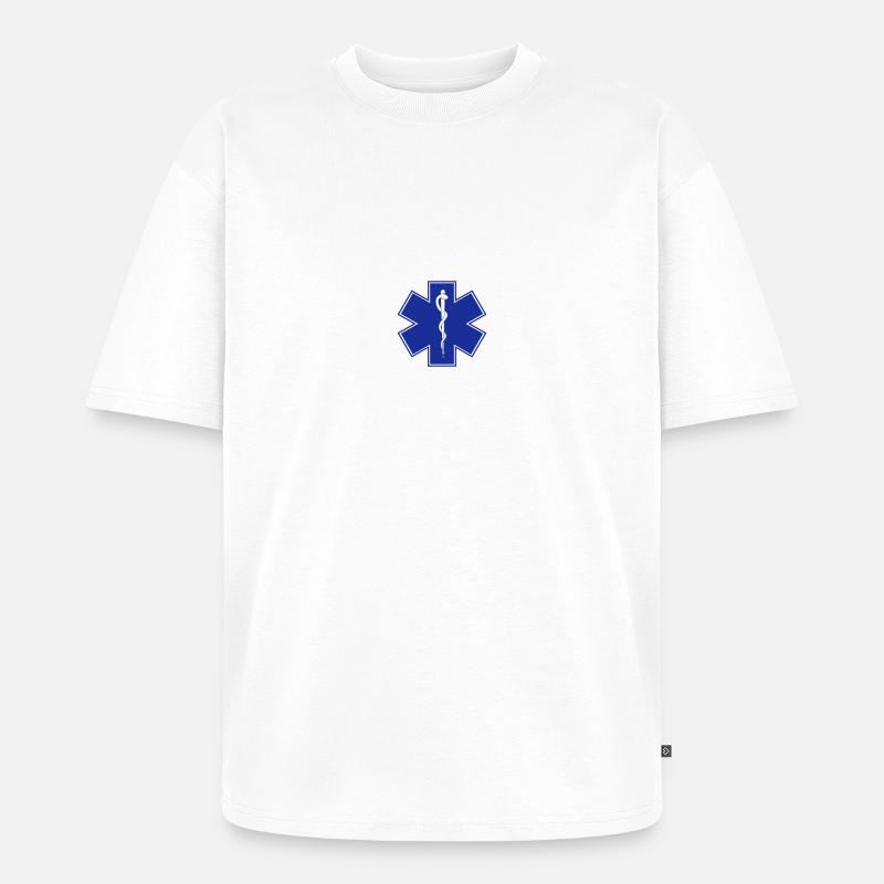 ambulancier logo 1 - Unisex Premium Oversized Bio T-Shirt - Weiß
