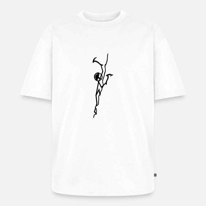Eisklettern - Unisex Premium Oversized Bio T-Shirt - Weiß