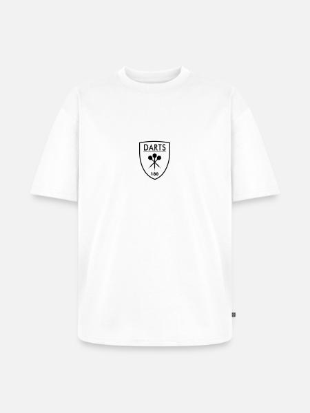 Darts Crest - Dart Wappen - Unisex Premium Oversized Bio T-Shirt - Weiß