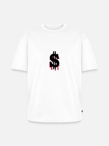 dollar - Unisex Premium Oversized Organic T-Shirt - white