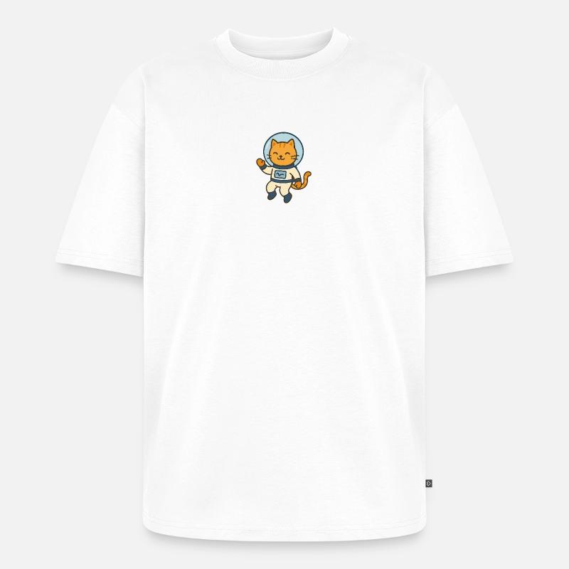 Astrokatze - Unisex Premium Oversized Bio T-Shirt - Weiß