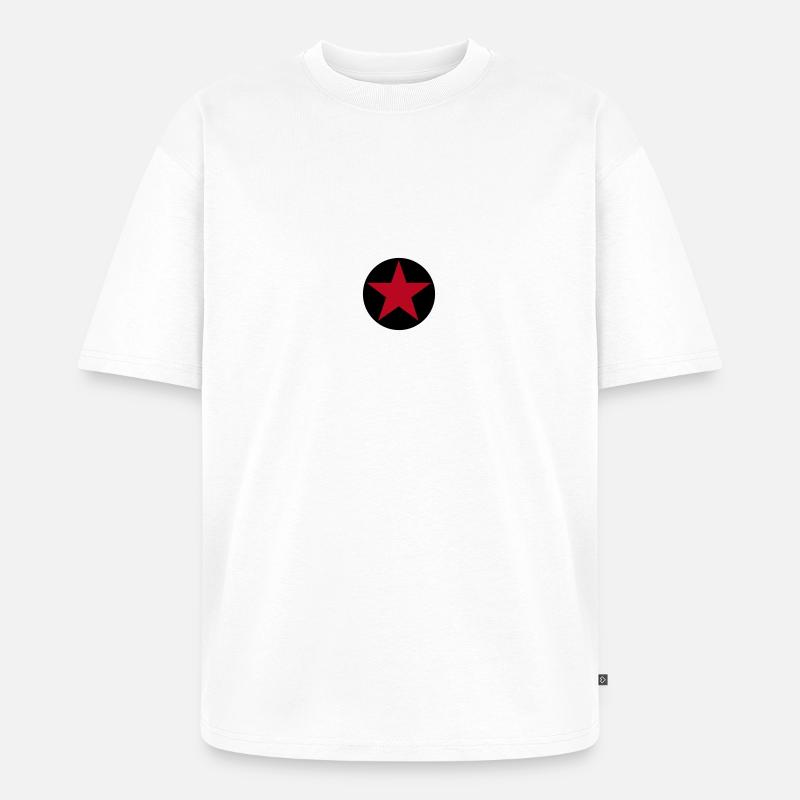 SternKreis 2col - Unisex Premium Oversized Bio T-Shirt - Weiß