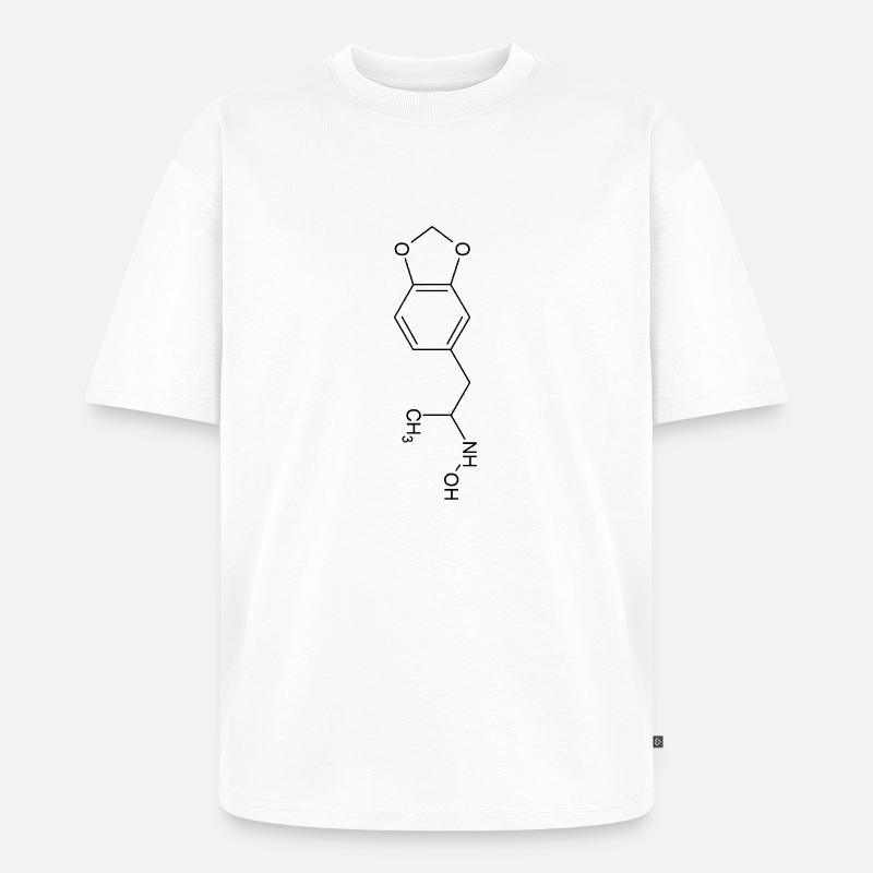 MDMA Strukturformel - Unisex Premium Oversized Bio T-Shirt - Weiß