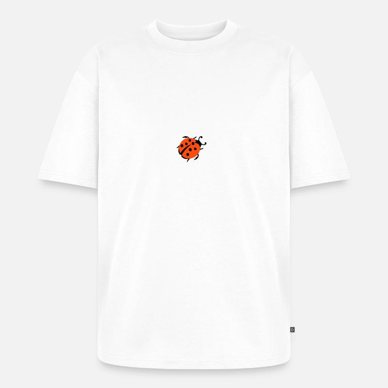 ladybug - marienkaefer - Unisex Premium Oversized Bio T-Shirt - Weiß