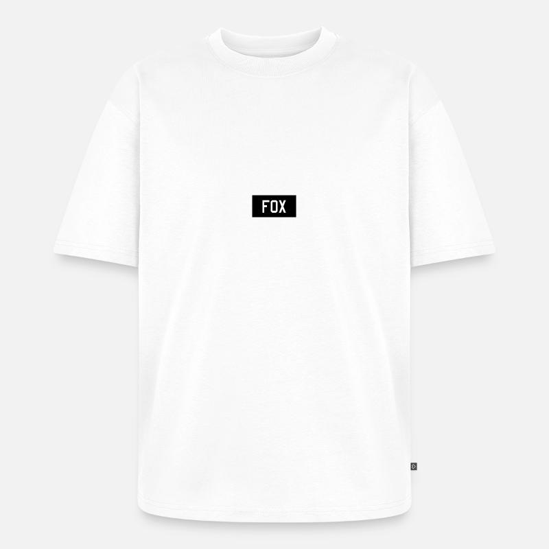 "FOX"-Patch - Unisex Premium Oversized Bio T-Shirt - Weiß