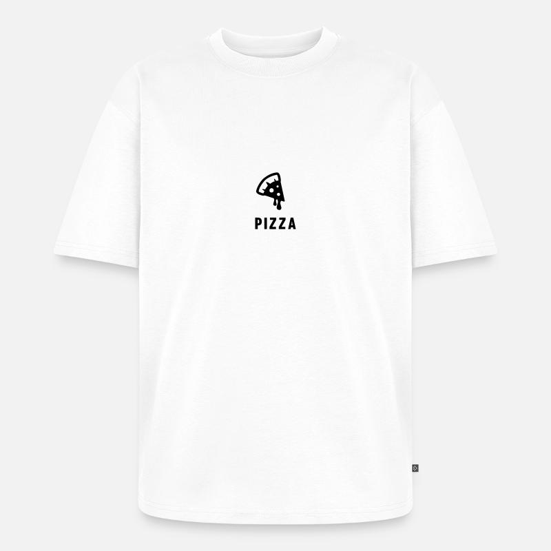 Pizza - Unisex Premium Oversized Bio T-Shirt - Weiß