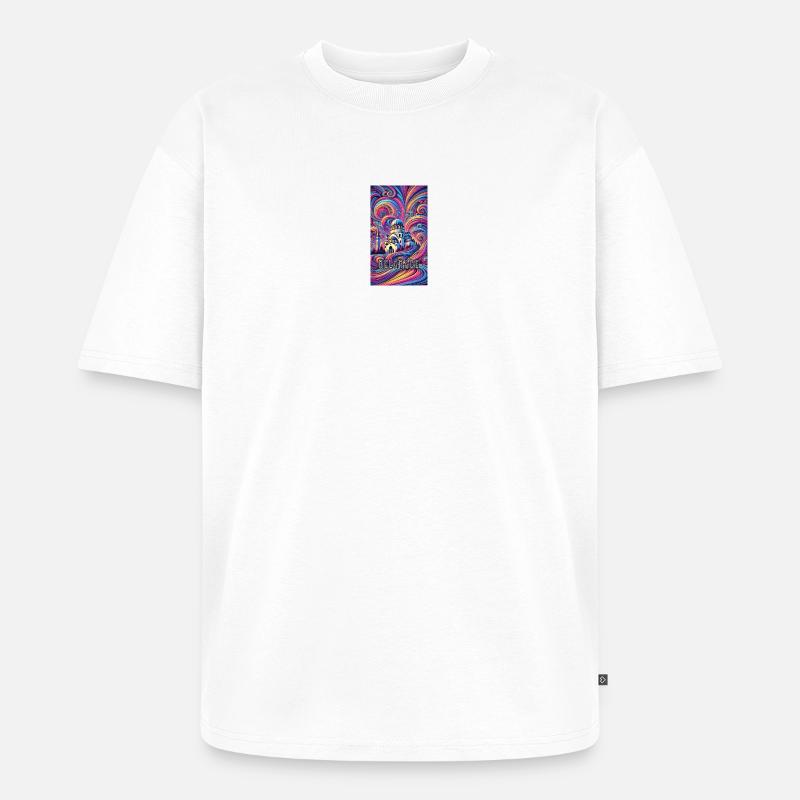 Belgrad Serbien Panorama Design - Unisex Premium Oversized Bio T-Shirt - Weiß