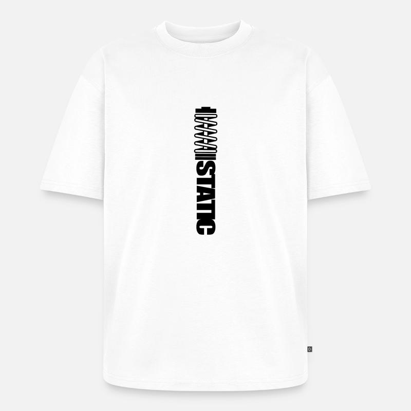 statisch - Unisex Premium Oversized Bio T-Shirt - Weiß
