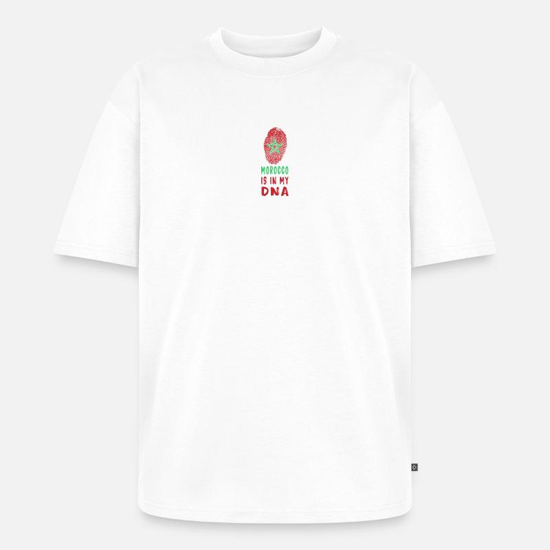 Le Maroc est dans mon ADN / idée cadeau - T-shirt Premium bio oversize Unisexe - blanc