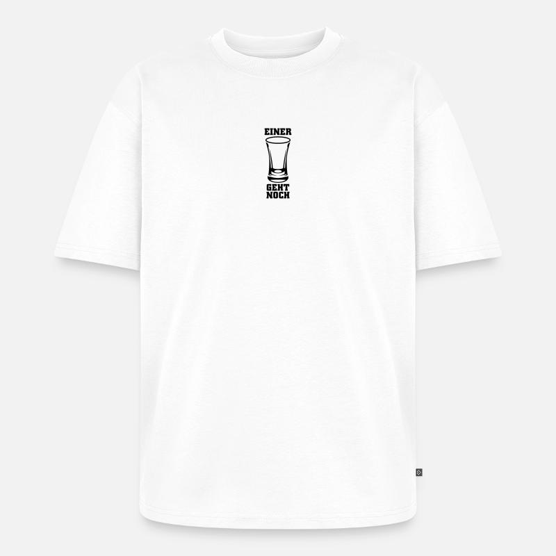 Einer geht noch Schnaps - Unisex Premium Oversized Bio T-Shirt - Weiß