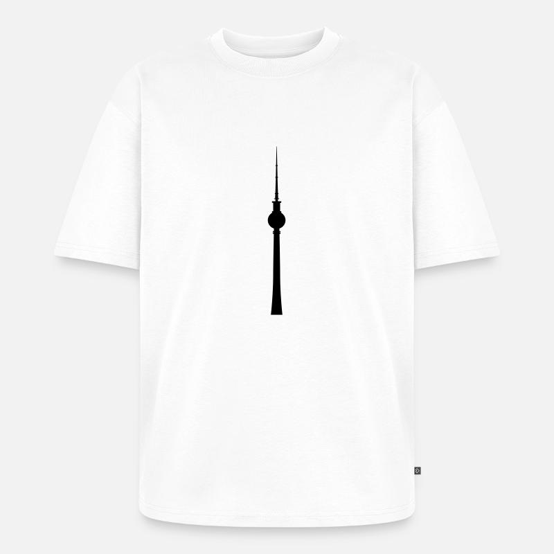 Fernsehturm Berlin - Unisex Premium Oversized Bio T-Shirt - Weiß