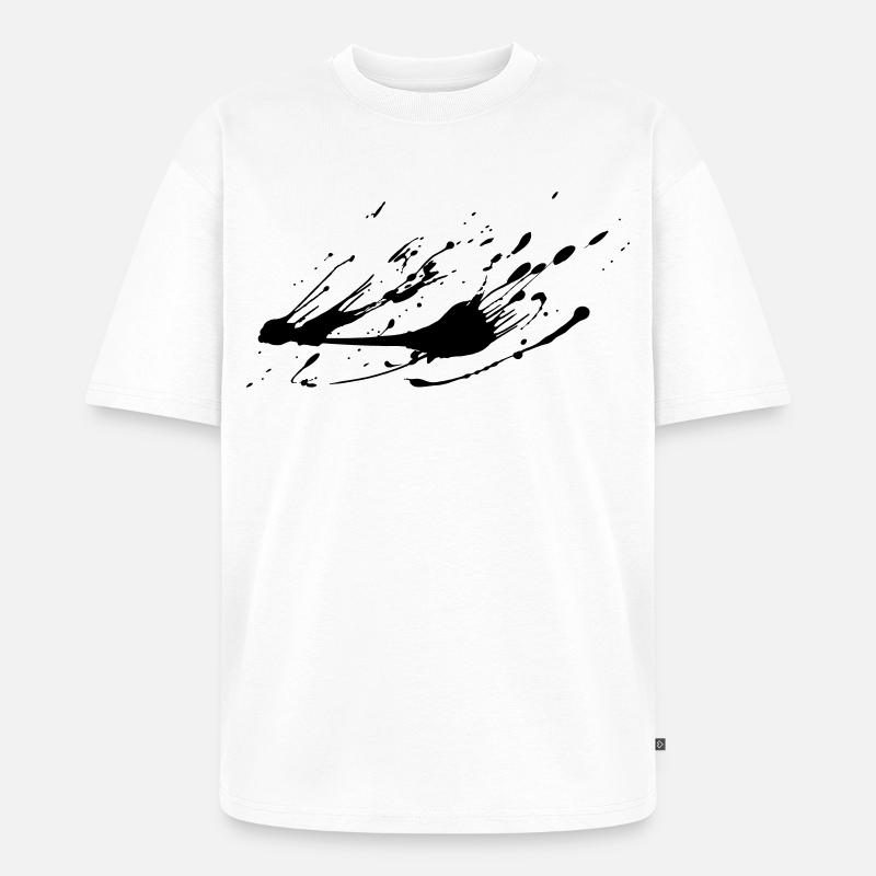 Splash-Bild malen # - Unisex Premium Oversized Bio T-Shirt - Weiß