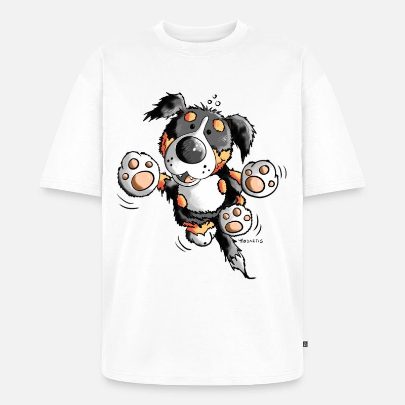 Brain der Berner Sennenhund - Unisex Premium Oversized Bio T-Shirt - Weiß