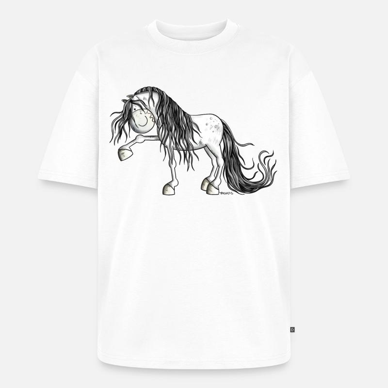 Lustiger Andalusier - Unisex Premium Oversized Bio T-Shirt - Weiß