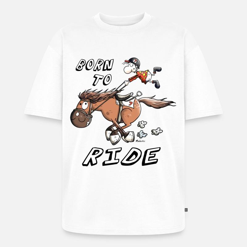 Born to Ride - Unisex Premium Oversized Bio T-Shirt - Weiß