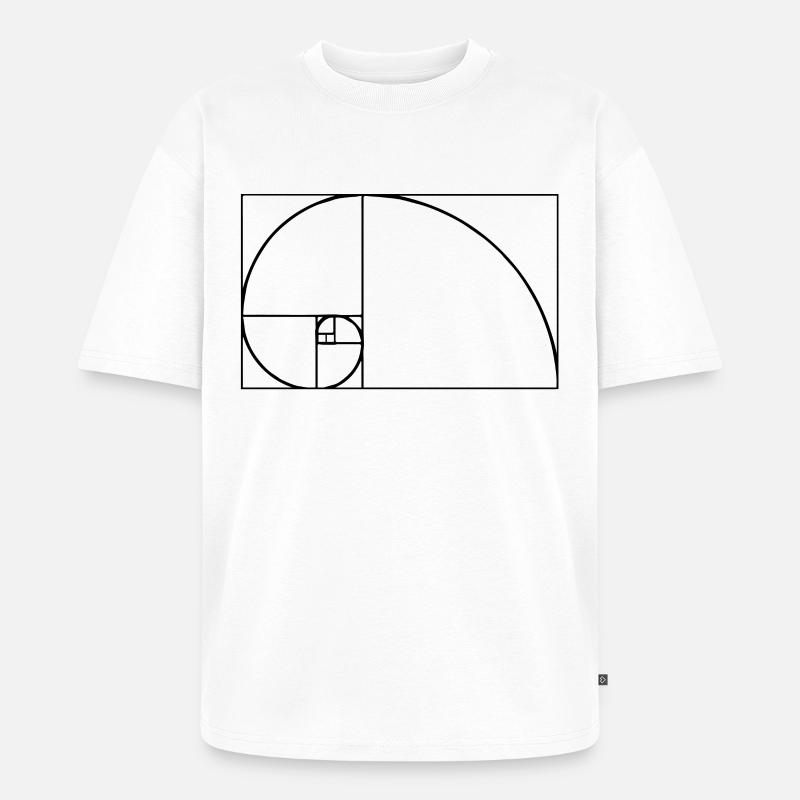 Fibonacci Tshirt - Unisex Premium Oversized Bio T-Shirt - Weiß