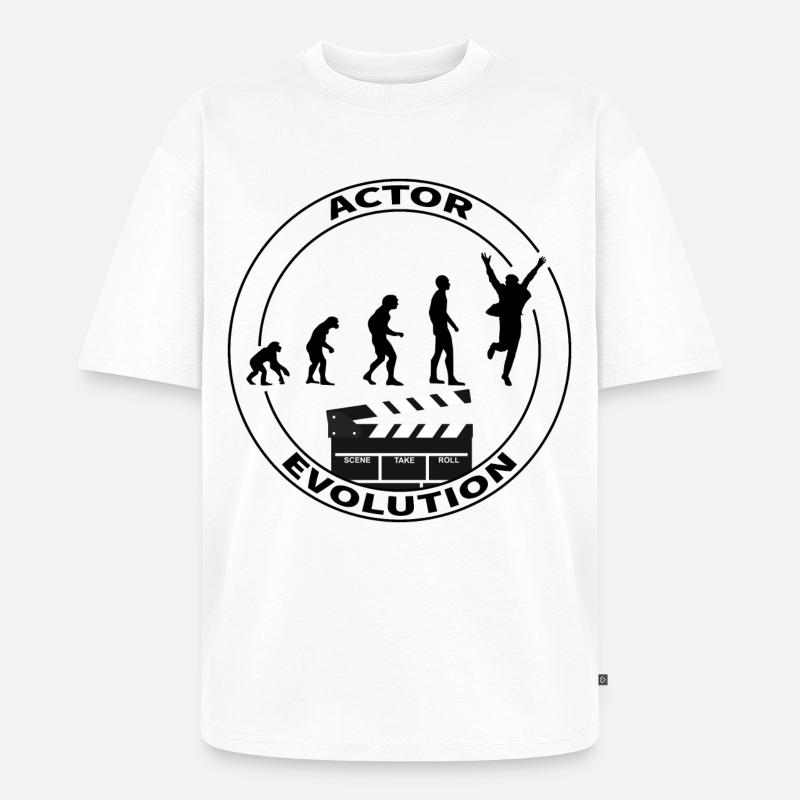 Cadeau d'interprète acteur d'évolution - T-shirt Premium bio oversize Unisexe - blanc