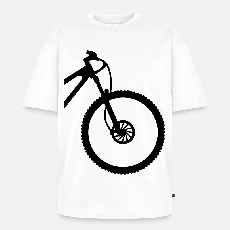 VTT front - T-shirt Premium bio oversize Unisexe - blanc