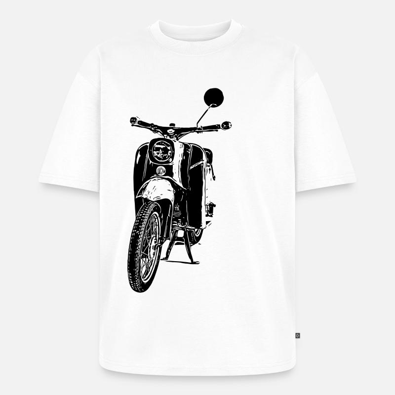 Schwalbe Moped - Unisex Premium Oversized Bio T-Shirt - Weiß