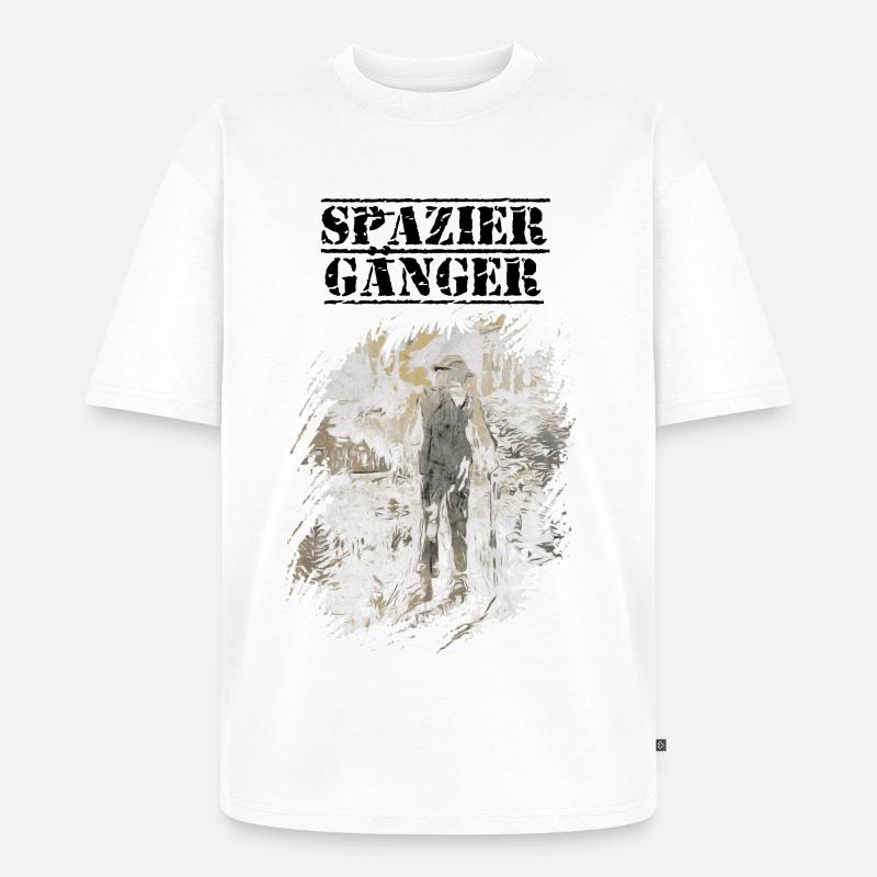 Spaziergänger - Unisex Premium Oversized Bio T-Shirt - Weiß