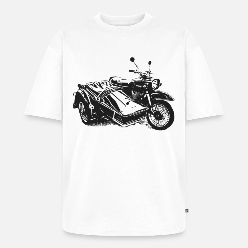 Simson Schwalbe Duo - Unisex Premium Oversized Bio T-Shirt - Weiß