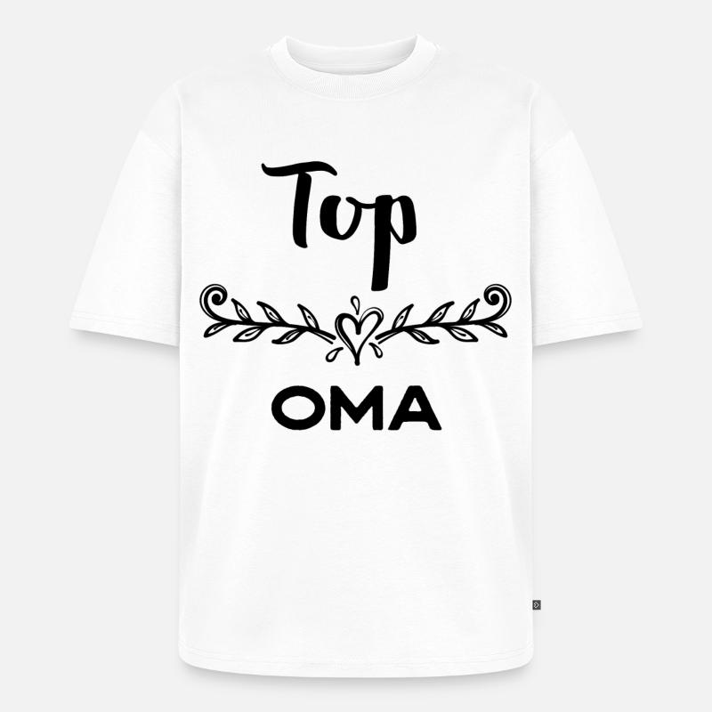 Oma Statement Großmutter Gratulation Superoma - Unisex Premium Oversized Bio T-Shirt - Weiß