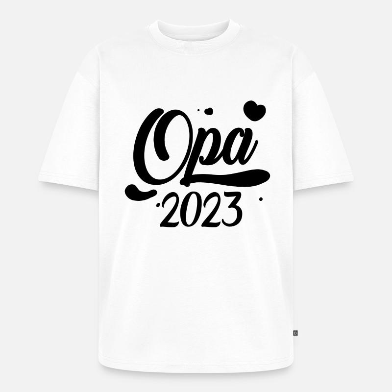 Opa 2023 loading - Unisex Premium Oversized Bio T-Shirt - Weiß