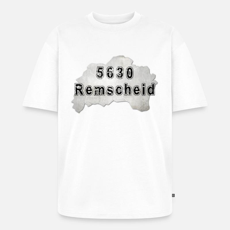 Remscheid 5630 Postkartenstil - Unisex Premium Oversized Bio T-Shirt - Weiß
