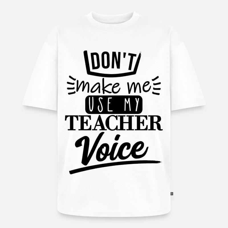 Ne me faites pas l’utiliser (noir) - T-shirt Premium bio oversize Unisexe - blanc