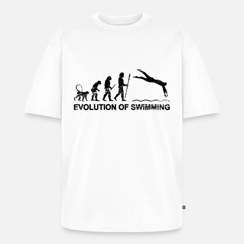 Float Evolution - Unisex Premium Oversized Organic T-Shirt - white