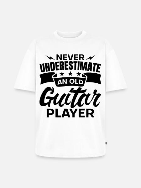 Old Guitarist - Unisex Premium Oversized Organic T-Shirt - white