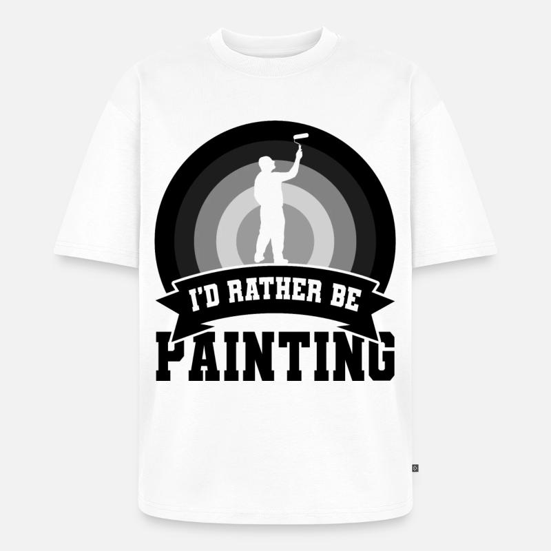 Witziges Maler Zitat - Unisex Premium Oversized Bio T-Shirt - Weiß