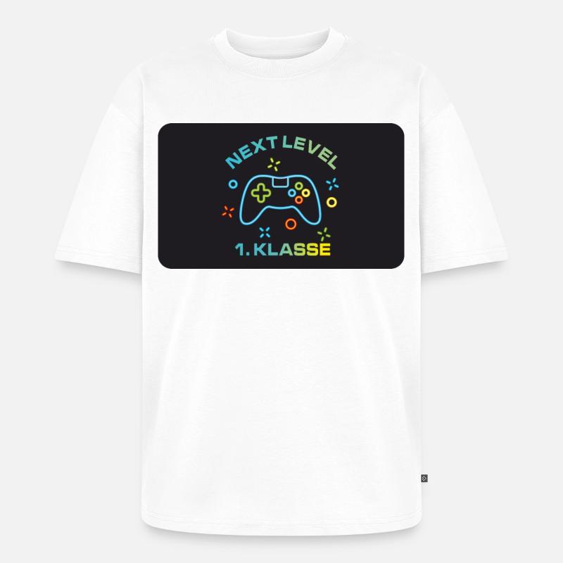 Game Controller - Next Level 1st Class - Unisex Premium Oversized Organic T-Shirt - white
