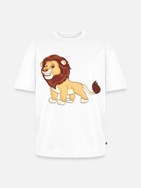 A magnificent lion - Unisex Premium Oversized Organic T-Shirt - white