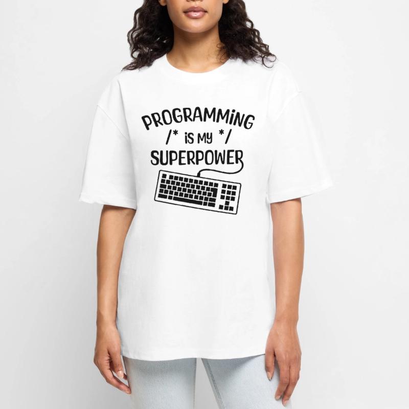 Computer Freak Statement Developer Programmer Unisex Premium Oversized Organic T-Shirt