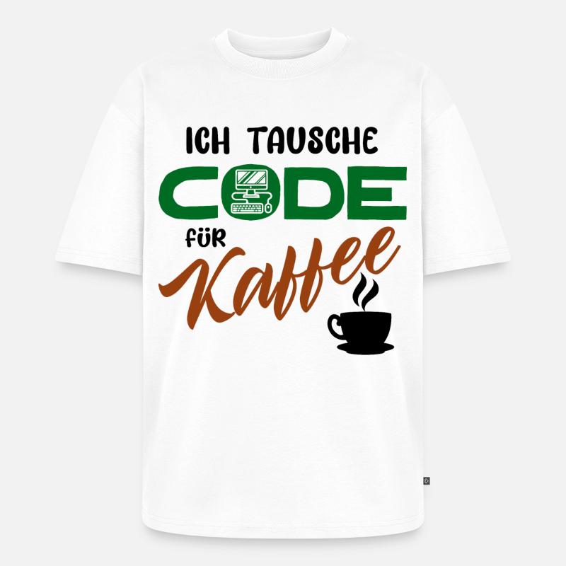 Programmierer Softwareentwickler Developer Code - Unisex Premium Oversized Bio T-Shirt - Weiß