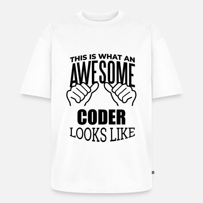 Coder - Unisex Premium Oversized Organic T-Shirt - white