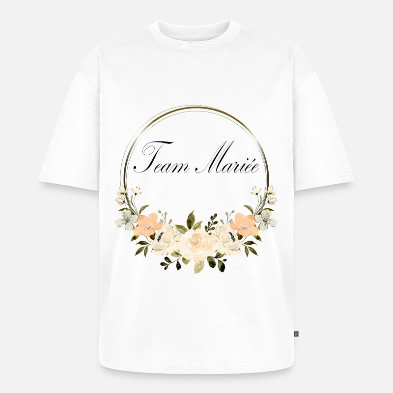 Braut-Team - Unisex Premium Oversized Bio T-Shirt - Weiß