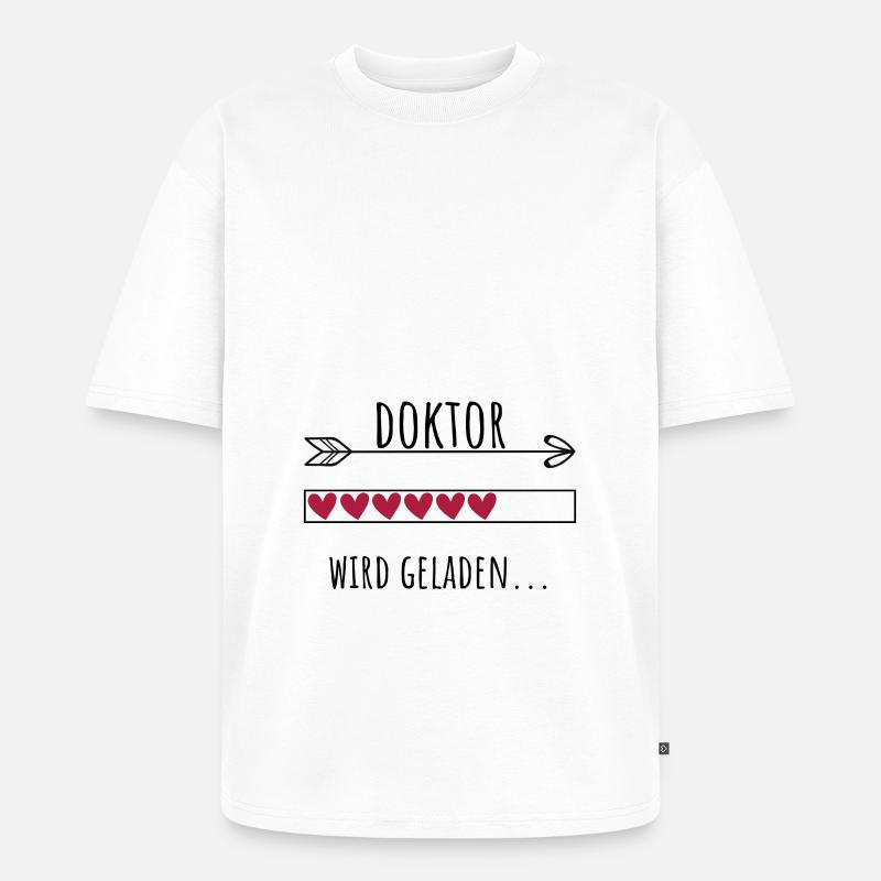 Doktor Personalisierter Beruf Mädchen - Unisex Premium Oversized Bio T-Shirt - Weiß