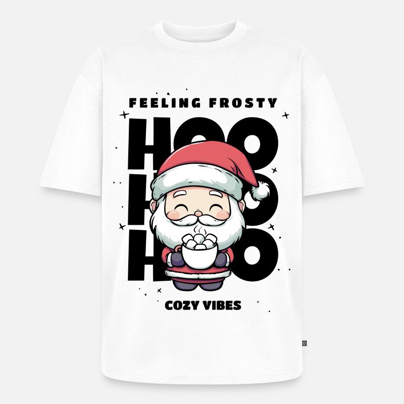Weihnachten Pullover - Weihnachtsmann, Geschenk - Unisex Premium Oversized Bio T-Shirt - Weiß
