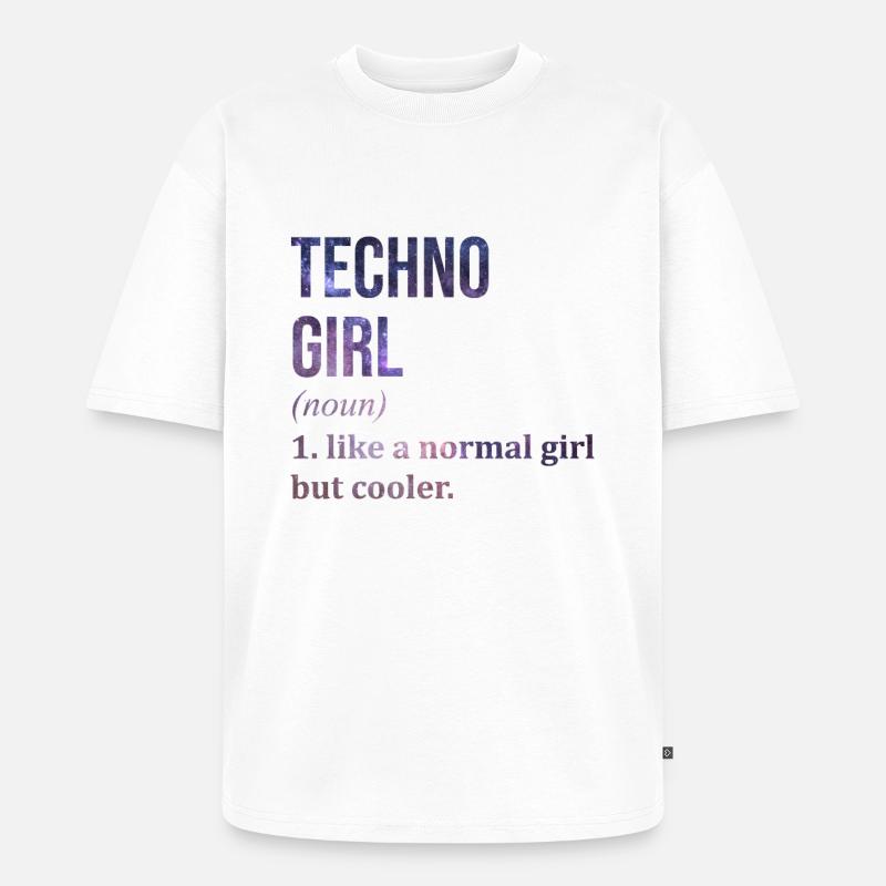 Techno Techno Techno - Unisex Premium Oversized Bio T-Shirt - Weiß