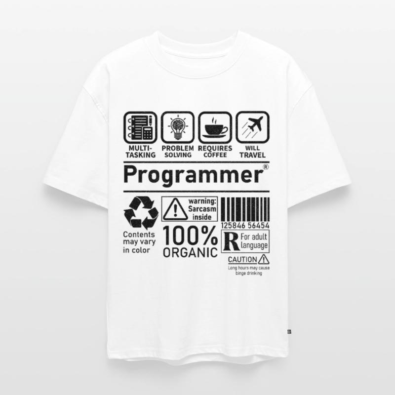 Programmer multi tasking problem solving requires Unisex Premium Oversized Bio T-Shirt